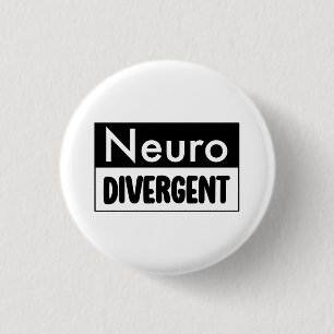 Badge Rond 2,50 Cm Neurodivergent   Sensibilisation à la diversité ne