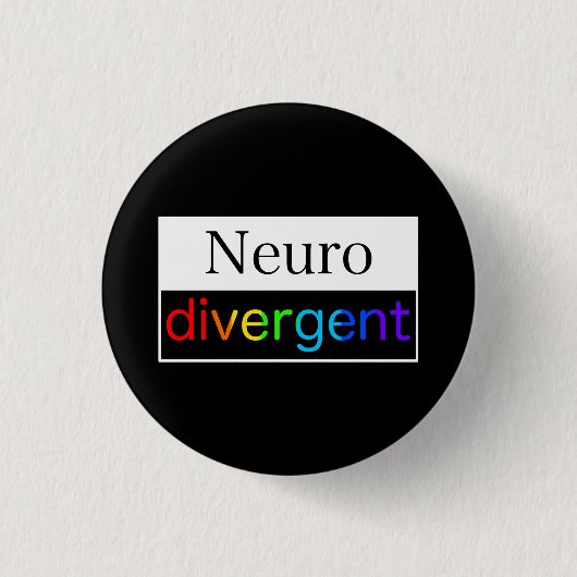 Badge Rond 2,50 Cm Neurodivergent | Sensibilisation à la diversité ne (Devant)