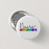 Badge Rond 2,50 Cm Neurodivergent | Sensibilisation à la neurodiversi (Devant & derrière)