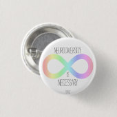 Badge Rond 2,50 Cm "Neurodiversity est" pastel nécessaire de (Devant & derrière)