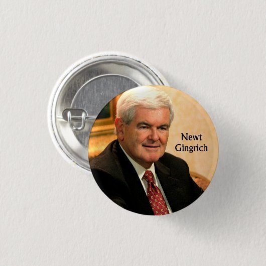 Badge Rond 2,50 Cm Newt Gingrich (Devant & derrière)
