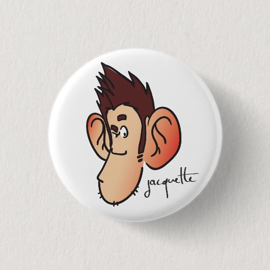 Badge Rond 2,50 Cm nicolas jacquette avatar suspicieux (Devant)