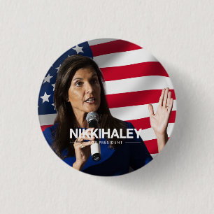Badge Rond 2,50 Cm Nikki Haley à la présidence 2024