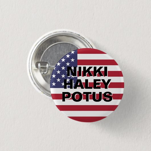 BADGE ROND 2,50 CM NIKKI HALEY POTUS (Devant & derrière)