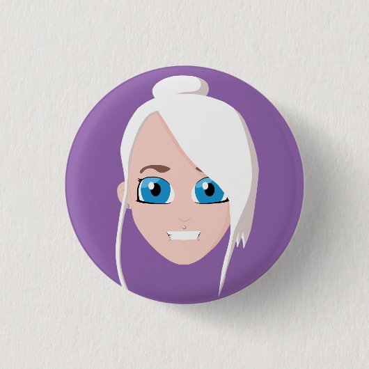 Badge Rond 2,50 Cm Nina Button (Devant)