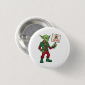 Badge Rond 2,50 Cm No Christmas – Rebel Alien Style (Devant & derrière)