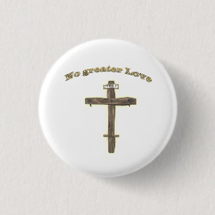 Badge Rond 2,50 Cm No Greater Love Christian cross products 2