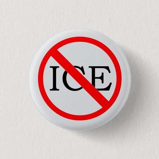 Badge Rond 2,50 Cm "NO ICE" Button (Devant)