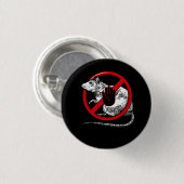 Badge Rond 2,50 Cm No Rat Sign Stop Snitching Pest Control Novo Cool (Devant & derrière)