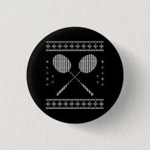 Badge Rond 2,50 Cm Noël Badminton