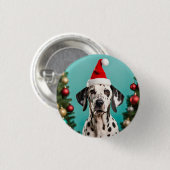 Badge Rond 2,50 Cm Noël dalmate (Devant & derrière)