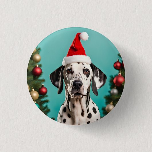Badge Rond 2,50 Cm Noël dalmate (Devant)