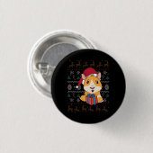 Badge Rond 2,50 Cm Noël du cochon d'Inde (Devant & derrière)