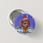 Badge Rond 2,50 Cm Noël du lion (Devant & derrière)