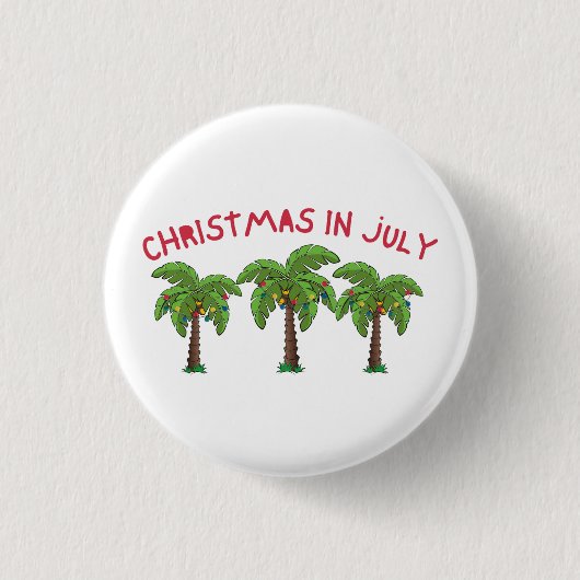Badge Rond 2,50 Cm Noël en juillet (Devant)
