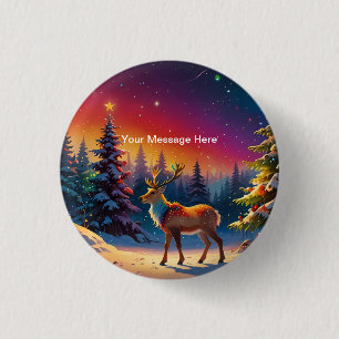 Badge Rond 2,50 Cm Noël hiver Wonderland