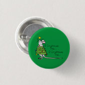 Badge Rond 2,50 Cm Noël Mouse mignonne Drôle Vacances (Devant & derrière)