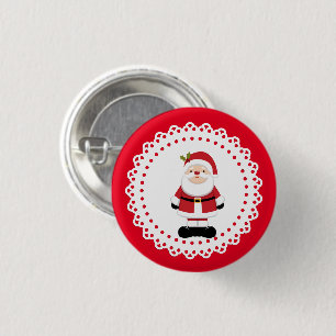 Badge Rond 2,50 Cm Noël Père Noël