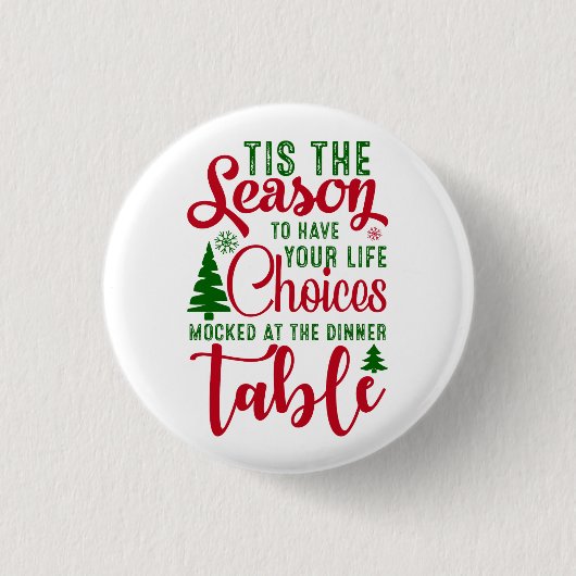 Badge Rond 2,50 Cm Noël saison de design de choix (Devant)