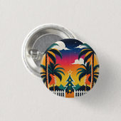 Badge Rond 2,50 Cm Noël tropical (Devant & derrière)