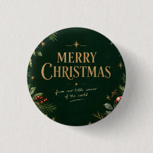 Badge Rond 2,50 Cm Noël vintage des années 90, vacances de famille ré