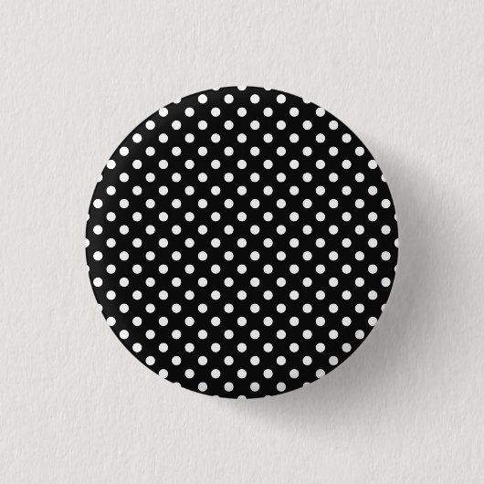 Badge Rond 2,50 Cm Noir avec points blancs (Devant)