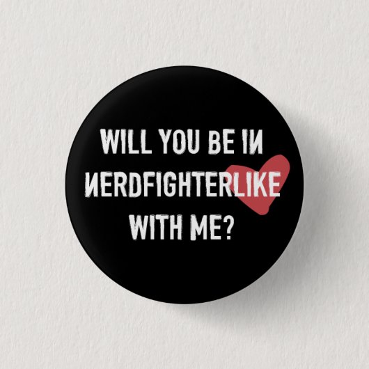 Badge Rond 2,50 Cm Noir de bouton de Nerdfighterlike (Devant)