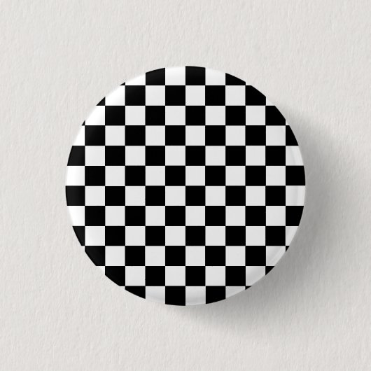 Badge Rond 2,50 Cm Noir et blanc Checkered (Devant)