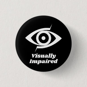 Badge Rond 2,50 Cm Noir malvoyant