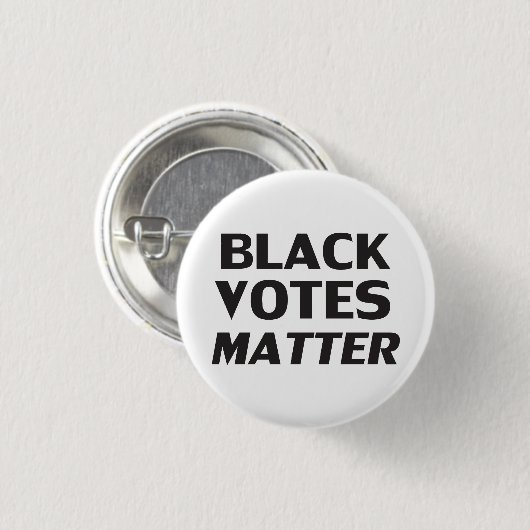 Badge Rond 2,50 Cm noir vote matière - bouton (Devant & derrière)
