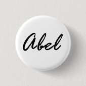 Badge Rond 2,50 Cm Nom abel (Devant)