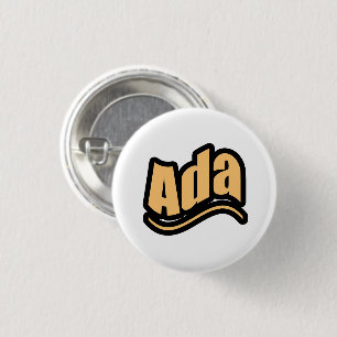 Badge Rond 2,50 Cm Nom Ada, pour Ada