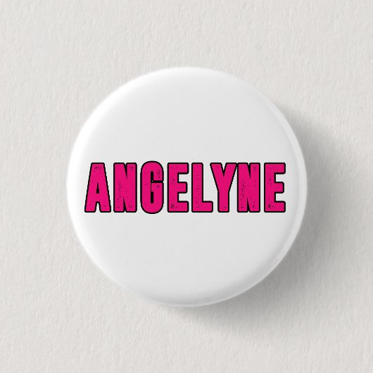 Badge Rond 2,50 Cm Nom Angelyne (Devant)