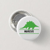 Badge Rond 2,50 Cm Nom de dinosaure (Devant & derrière)