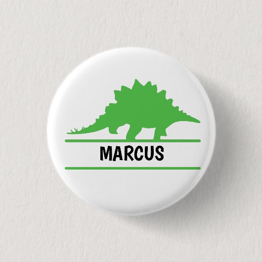 Badge Rond 2,50 Cm Nom de dinosaure (Devant)