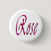 Badge Rond 2,50 Cm Nom de fille Rose, (Devant)