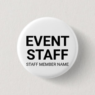 Badge Rond 2,50 Cm Nom de l'événement personnel noir blanc personnali