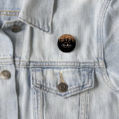 Badge Rond 2,50 Cm Nom de monogramme personnalisé avec gouttes de pai (En situation)