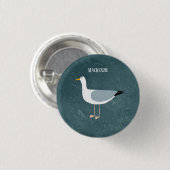 Badge Rond 2,50 Cm Nom de mouette mignonne (Devant & derrière)