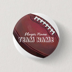 Badge Rond 2,50 Cm Nom du joueur et numéro Football