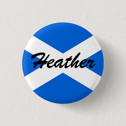 Badge Rond 2,50 Cm Nom personnalisé Scottish Flag pbcnt (Devant)