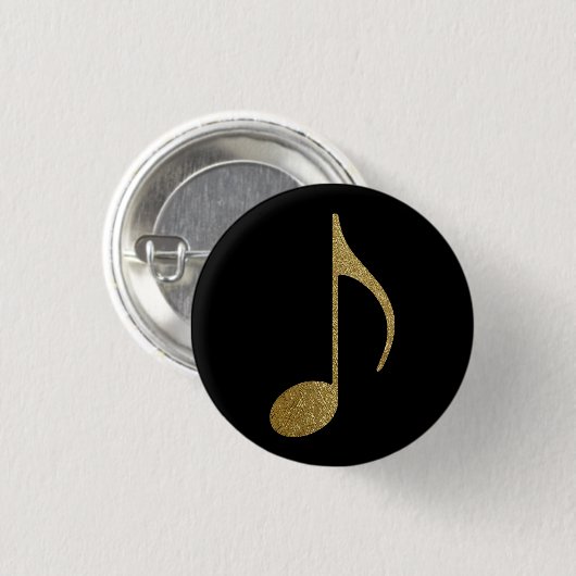 Badge Rond 2,50 Cm Note musicale (Devant & derrière)