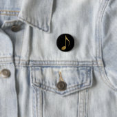 Badge Rond 2,50 Cm Note musicale (En situation)