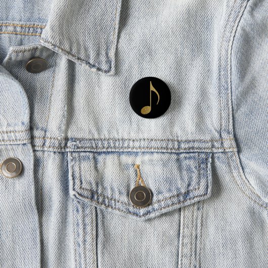Badge Rond 2,50 Cm Note musicale (En situation)