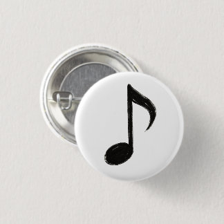 Badge Rond 2,50 Cm Note musicale minimaliste - Style pinceau d'encre 