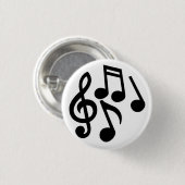 Badge Rond 2,50 Cm Notes musicales (Devant & derrière)
