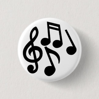 Badge Rond 2,50 Cm Notes musicales