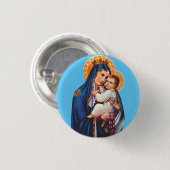 Badge Rond 2,50 Cm Notre-Dame du Mont Carmel (Devant & derrière)