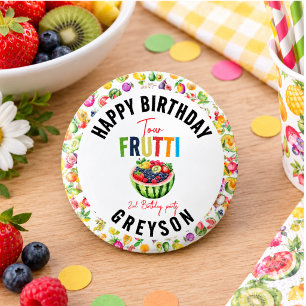 Badge Rond 2,50 Cm Notre petit chou 2e anniversaire