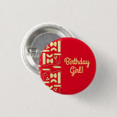 Badge Rond 2,50 Cm Nouilles Pasta Enfant 1er Anniversaire fête Italie (Devant & derrière)